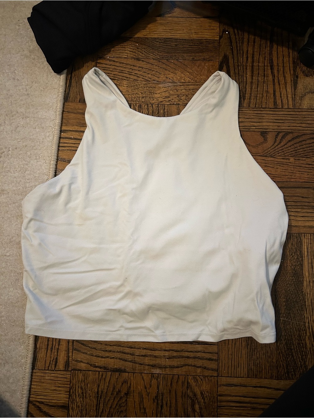 Athleta White High-Neck Cropped Tank